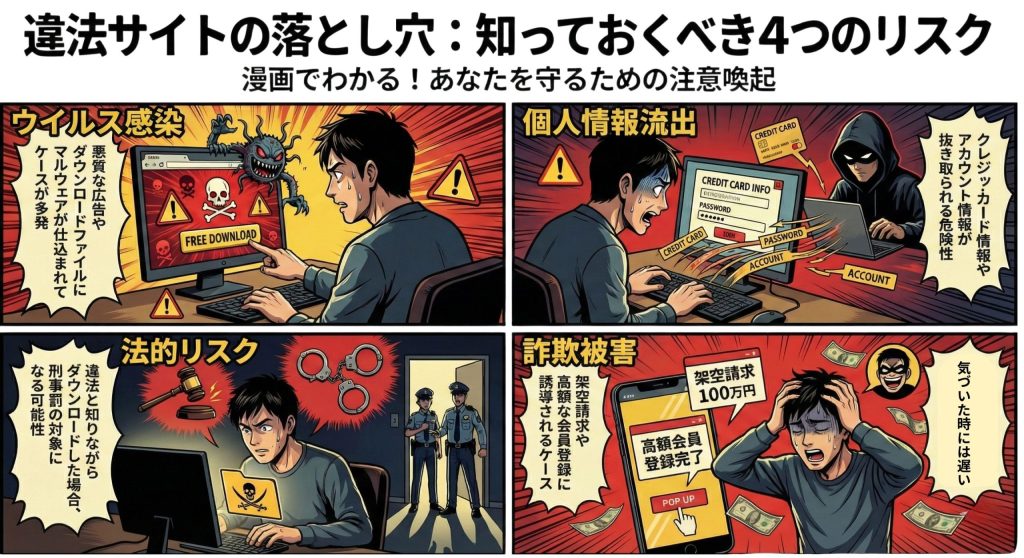 違法サイトでAV作品を視聴する4つのリスク