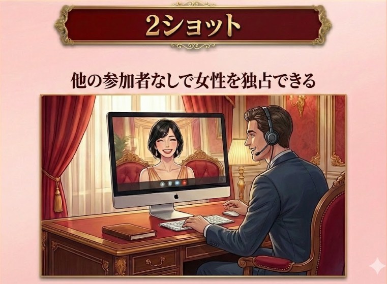 FANZAの2ショット：女性を独占できる1対1空間のイメージ