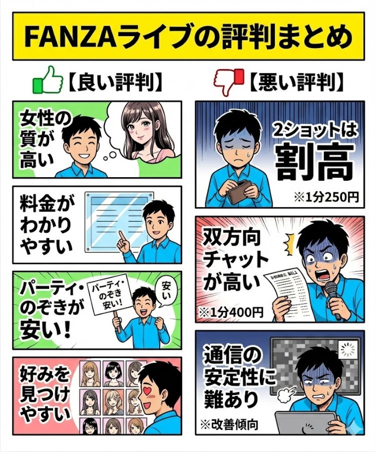 FANZAライブの口コミまとめ