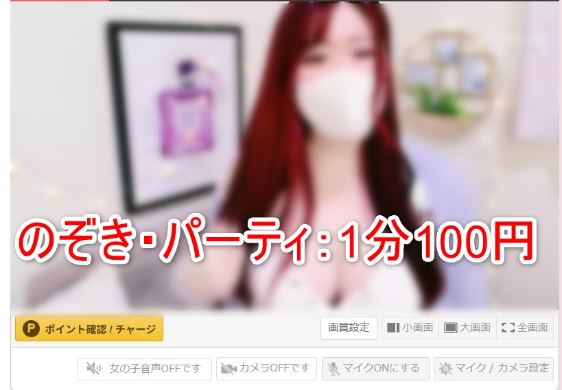 FANZAライブはのぞき・パーティ：1分100円